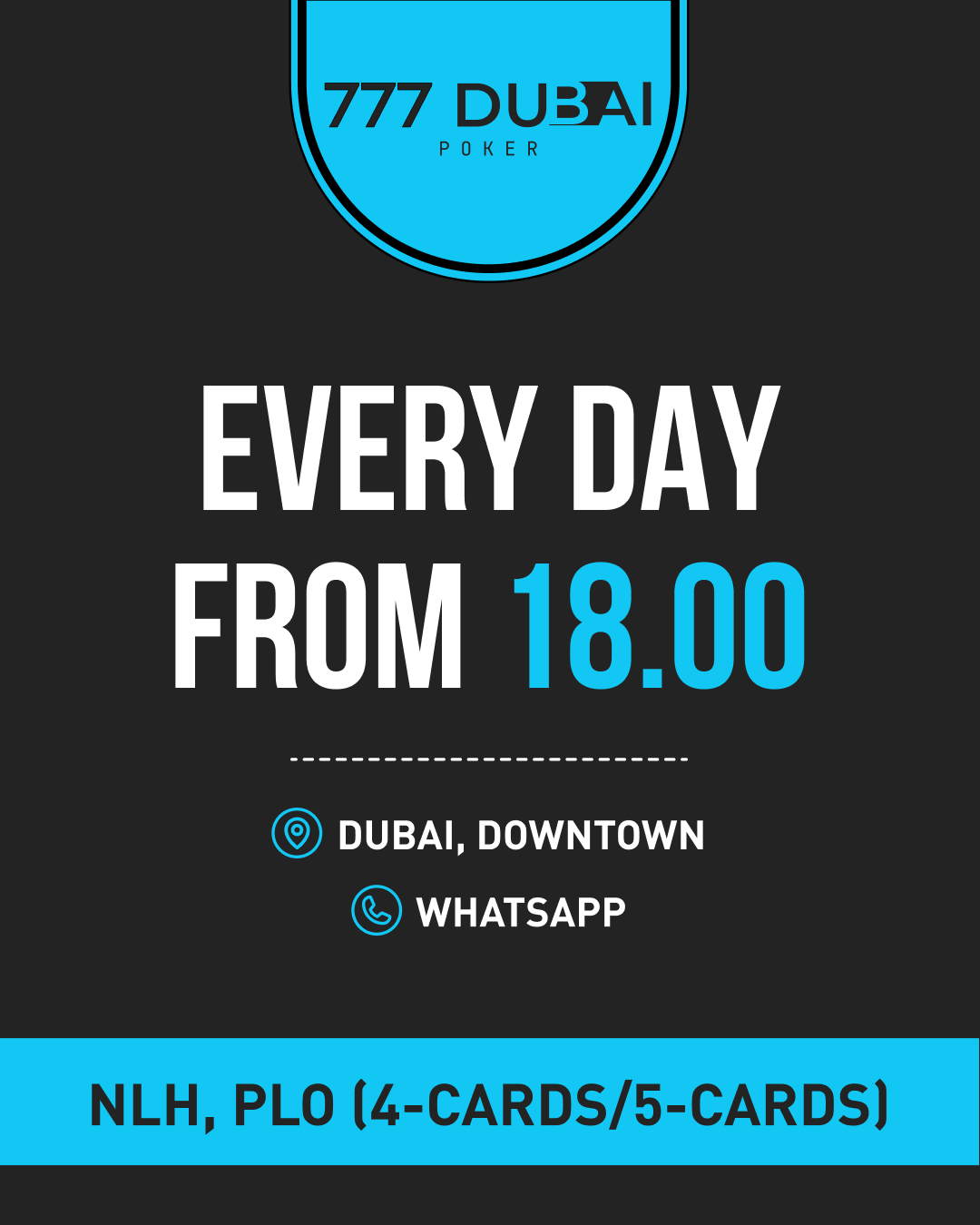 777 DUBAI POKER | Daily Poker games in the heart of Downtown Dubai